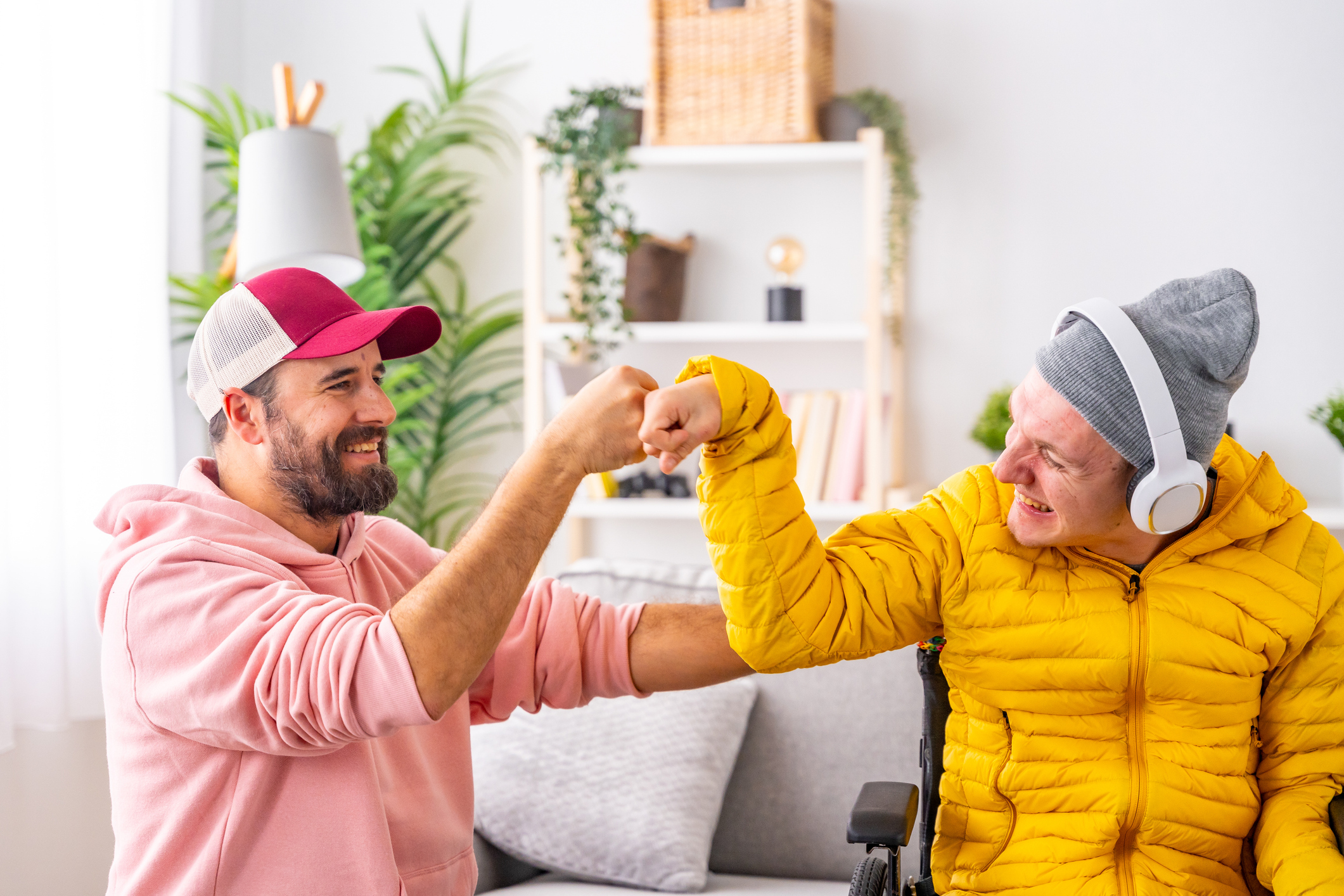 Fit bump carer and participant at home